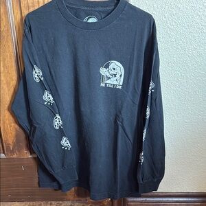 Sketchy Tank Black Graphic Long Sleeve Shirt